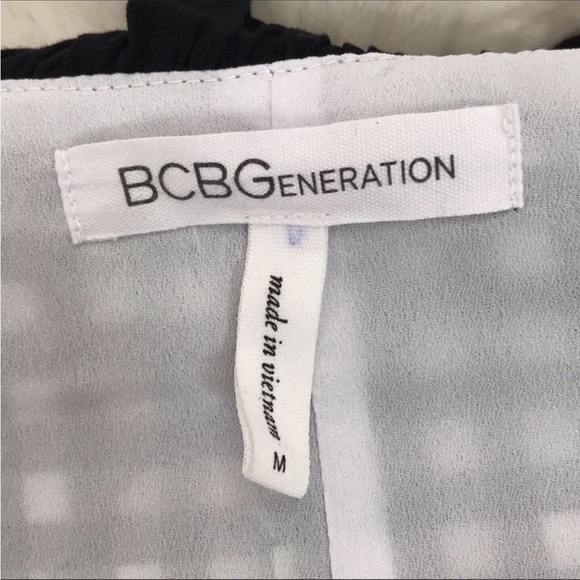 Bcbgeneration Gingham M Crop Top black white top - Picture 15 of 16